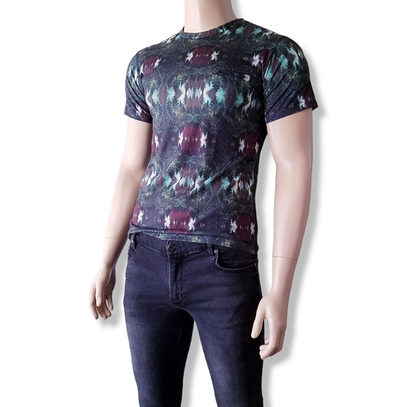 Culture Green/Brown Forest, Tree, Nature Trippy Print T-Shirt - Picture 5 of 8